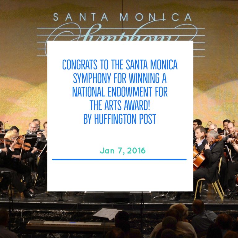 Congrats to the Santa Monica Symphony for winning a national endowment for the arts award!